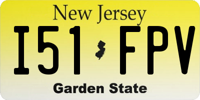 NJ license plate I51FPV