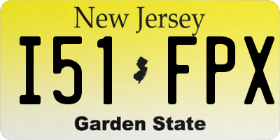NJ license plate I51FPX