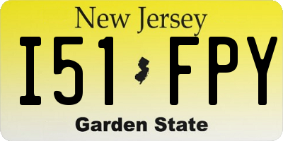 NJ license plate I51FPY