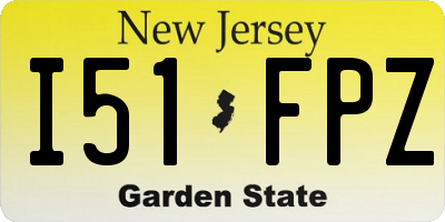 NJ license plate I51FPZ