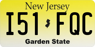 NJ license plate I51FQC