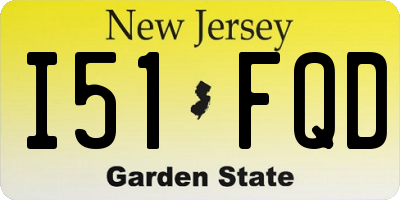 NJ license plate I51FQD
