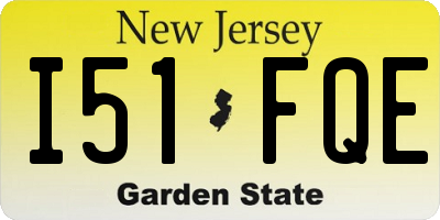 NJ license plate I51FQE