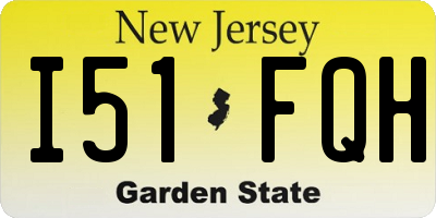 NJ license plate I51FQH