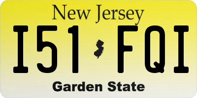 NJ license plate I51FQI