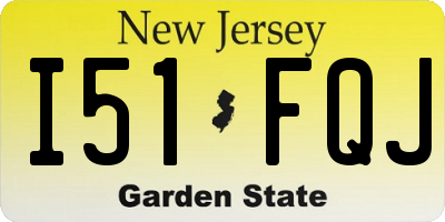 NJ license plate I51FQJ
