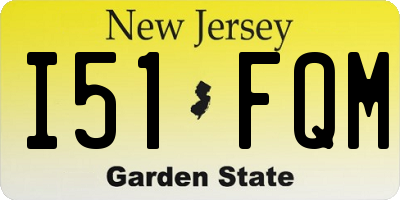 NJ license plate I51FQM