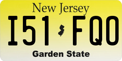 NJ license plate I51FQO