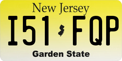 NJ license plate I51FQP