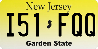 NJ license plate I51FQQ