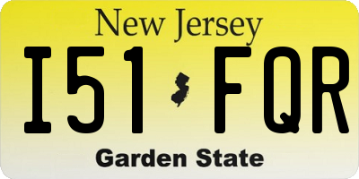 NJ license plate I51FQR