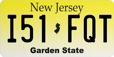 NJ license plate I51FQT
