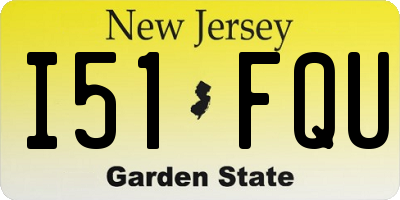 NJ license plate I51FQU