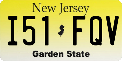 NJ license plate I51FQV