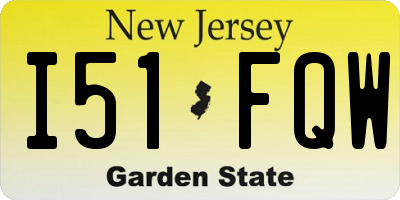 NJ license plate I51FQW