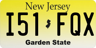 NJ license plate I51FQX