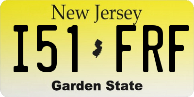 NJ license plate I51FRF