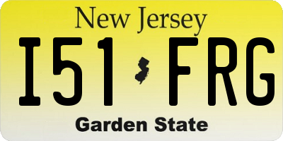 NJ license plate I51FRG