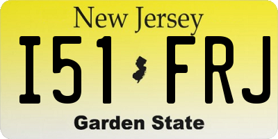 NJ license plate I51FRJ