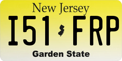NJ license plate I51FRP