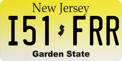 NJ license plate I51FRR