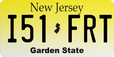 NJ license plate I51FRT