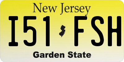 NJ license plate I51FSH