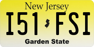 NJ license plate I51FSI