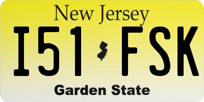 NJ license plate I51FSK