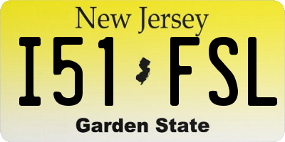NJ license plate I51FSL