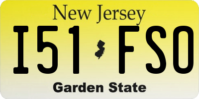 NJ license plate I51FSO