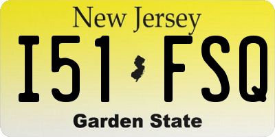 NJ license plate I51FSQ