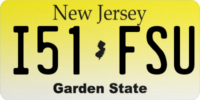 NJ license plate I51FSU
