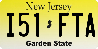 NJ license plate I51FTA