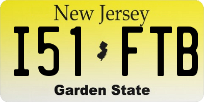 NJ license plate I51FTB