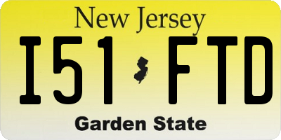NJ license plate I51FTD
