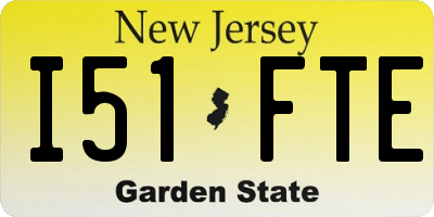 NJ license plate I51FTE