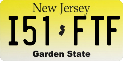 NJ license plate I51FTF