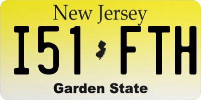 NJ license plate I51FTH