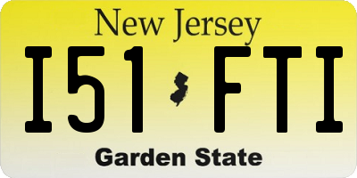 NJ license plate I51FTI