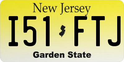 NJ license plate I51FTJ