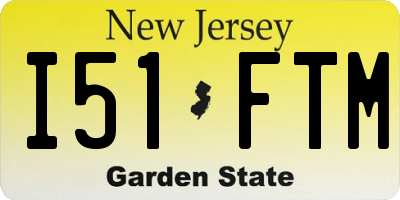 NJ license plate I51FTM