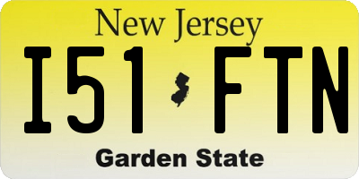 NJ license plate I51FTN