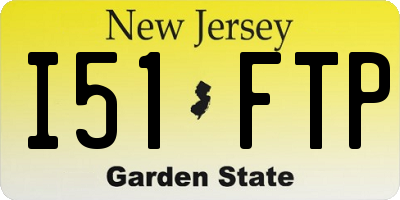 NJ license plate I51FTP