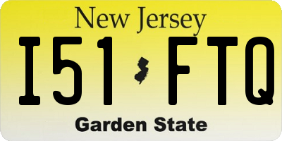 NJ license plate I51FTQ