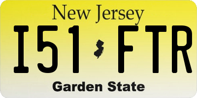 NJ license plate I51FTR