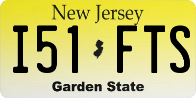 NJ license plate I51FTS