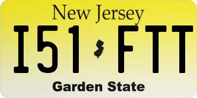 NJ license plate I51FTT