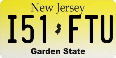 NJ license plate I51FTU