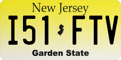 NJ license plate I51FTV
